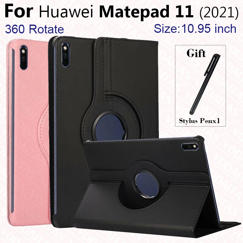 

Tablet Cover for Huawei MatePad 11 Case 2021 10.95 inch 360 Degree Rotating PU Leather Flip Stand Protector for MatePad 11 Case