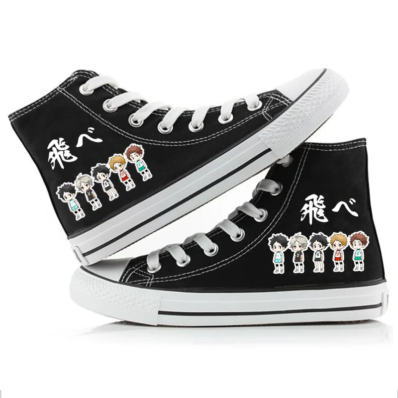 Haikyuu! Кеды на плоской подошве повседневные холщовые кроссовки plimsolls Hinata Shoyo kageyama