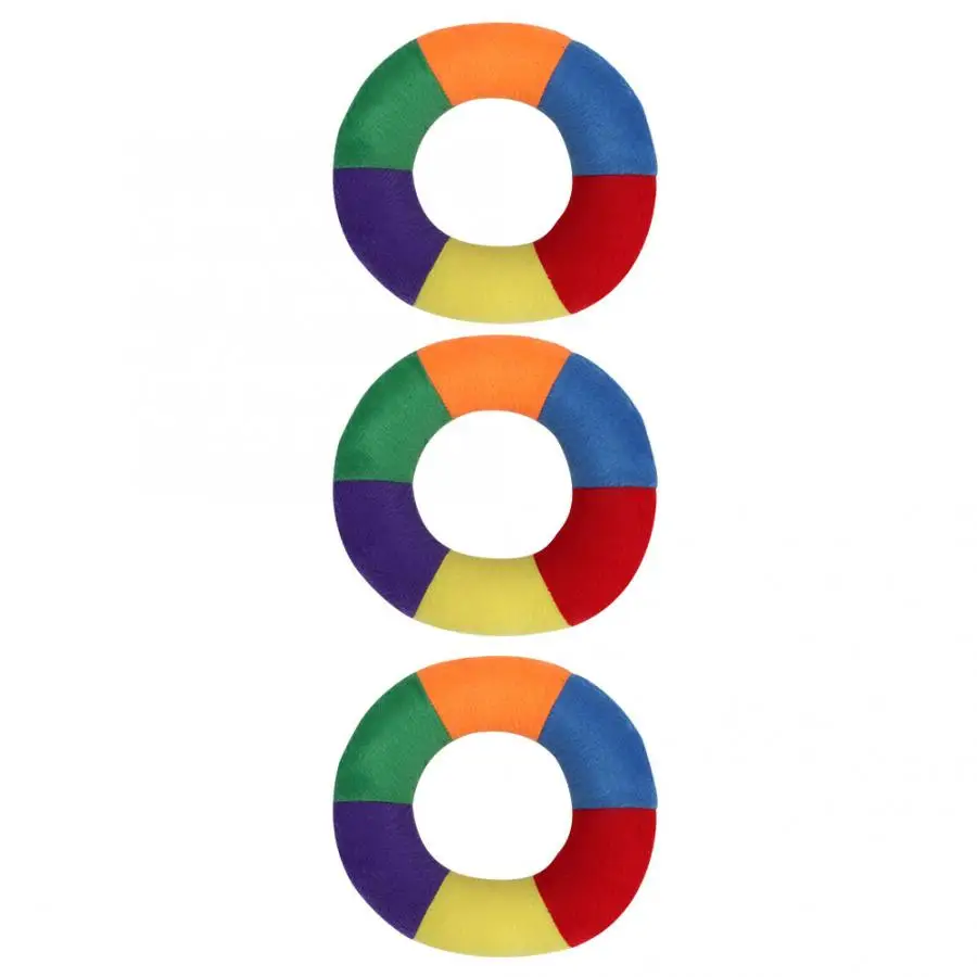 3 шт. плюшевый питомец цветная форма пончика звучащие зубы Чистка жевание кусая