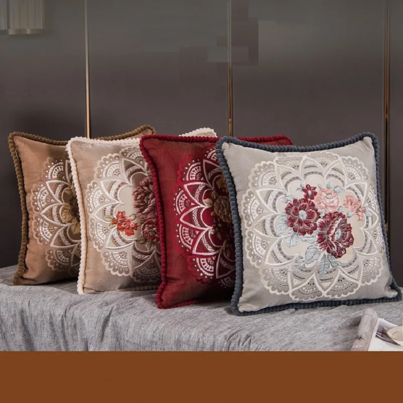 Наволочки декоративные жаккардовые в европейском стиле 48x48 см | Дом и сад