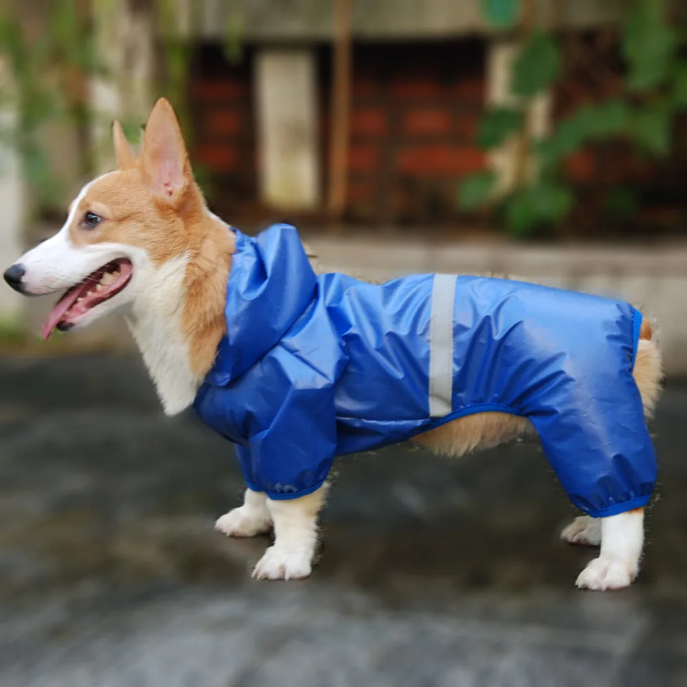 

Pet Dog Waterproof Raincoat Jumpsuit Reflective Rain Coat Sunscreen Dog Outdoor Clothes Jacket for Small Dog Pet Supplies