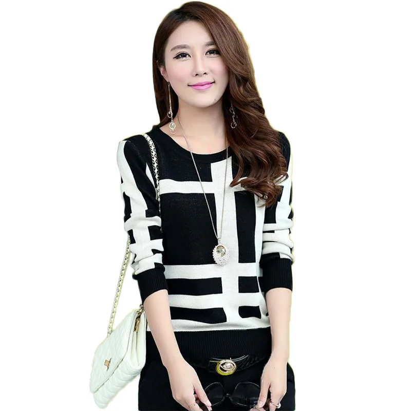 

Womens Sweaters and Pullovers 2021 Spring Autumn Winter Christmas Sweater Women O-Neck Casual Kintted Bottoming Shirt Pull Femme