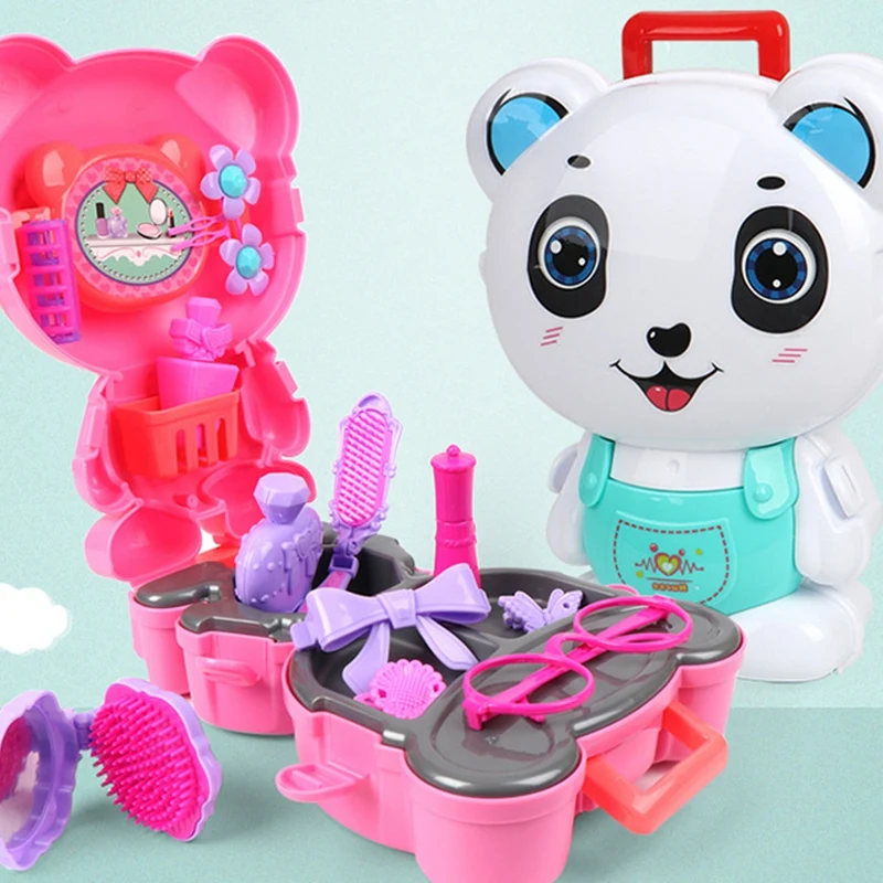 Детский мультяшный рюкзак через дом чемоданы игрушки доктор кухня инженерные