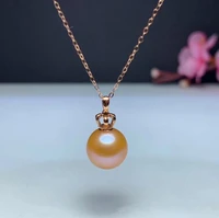 shilovem 18k yellow gold real natural pearls pendants fine jewelry women trendy no necklace party new gift plant mymz11 12866zz