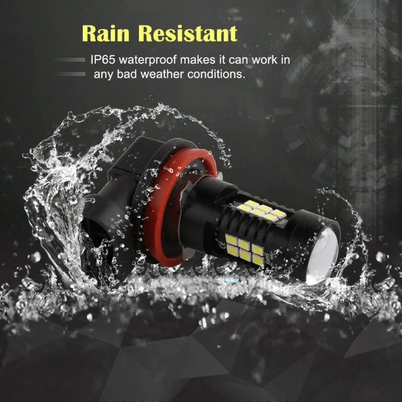 2 шт. светодиодная лампа для противотумансветильник р H8 H11 3030SMD 1800LM 6000K белая