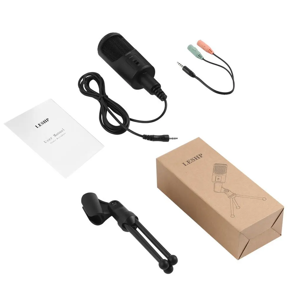 

LESHP Omnidirectional Microphone Noise-cancelling for Singers Playing Online Games Chatting Network Teaching Video Conferencing