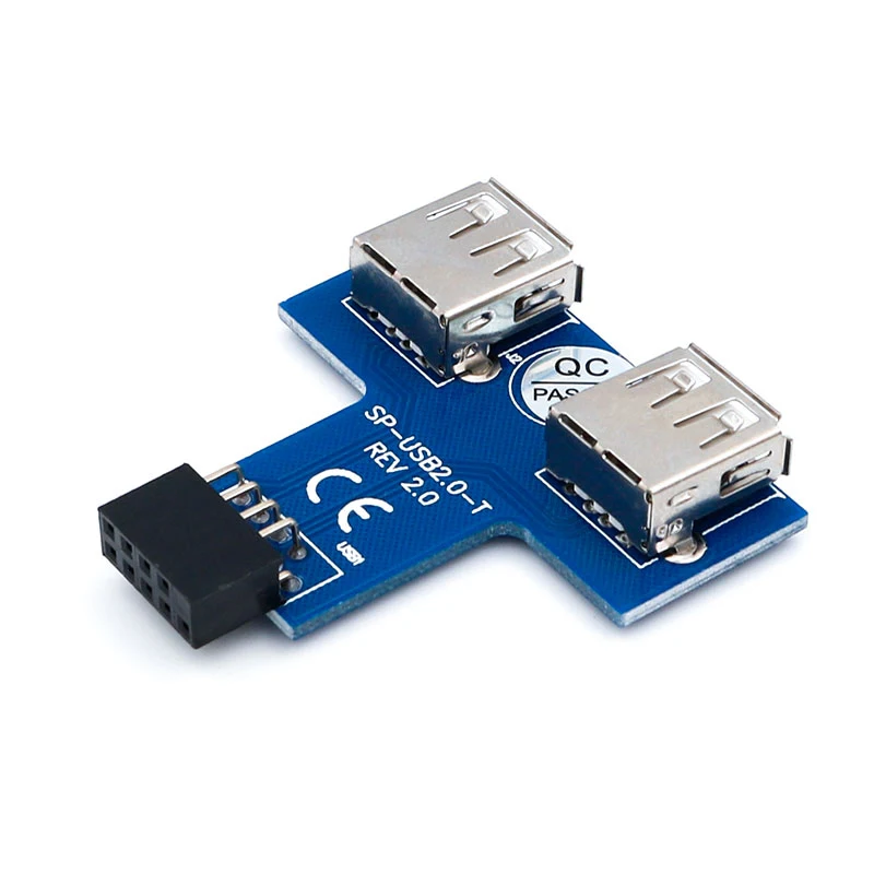 Внутренняя Материнская плата usb хаб 9pin для ПК концентратор USB 2 0 в порта A