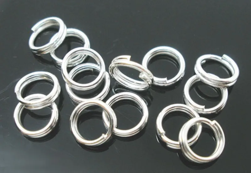 DoreenBeads 800 шт. Серебристые двойные петли открытые кольца 6 мм в диаметре Сделай Сам