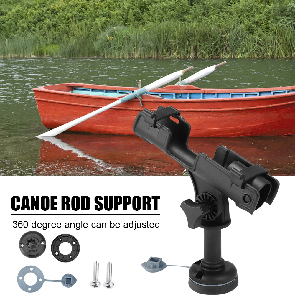 

Adjustable Kayak Boat Fishing Rod Holder Support Tools Pole Mount Angle Bracket 360 Degrees Rotatable Holder Fishing Tackle