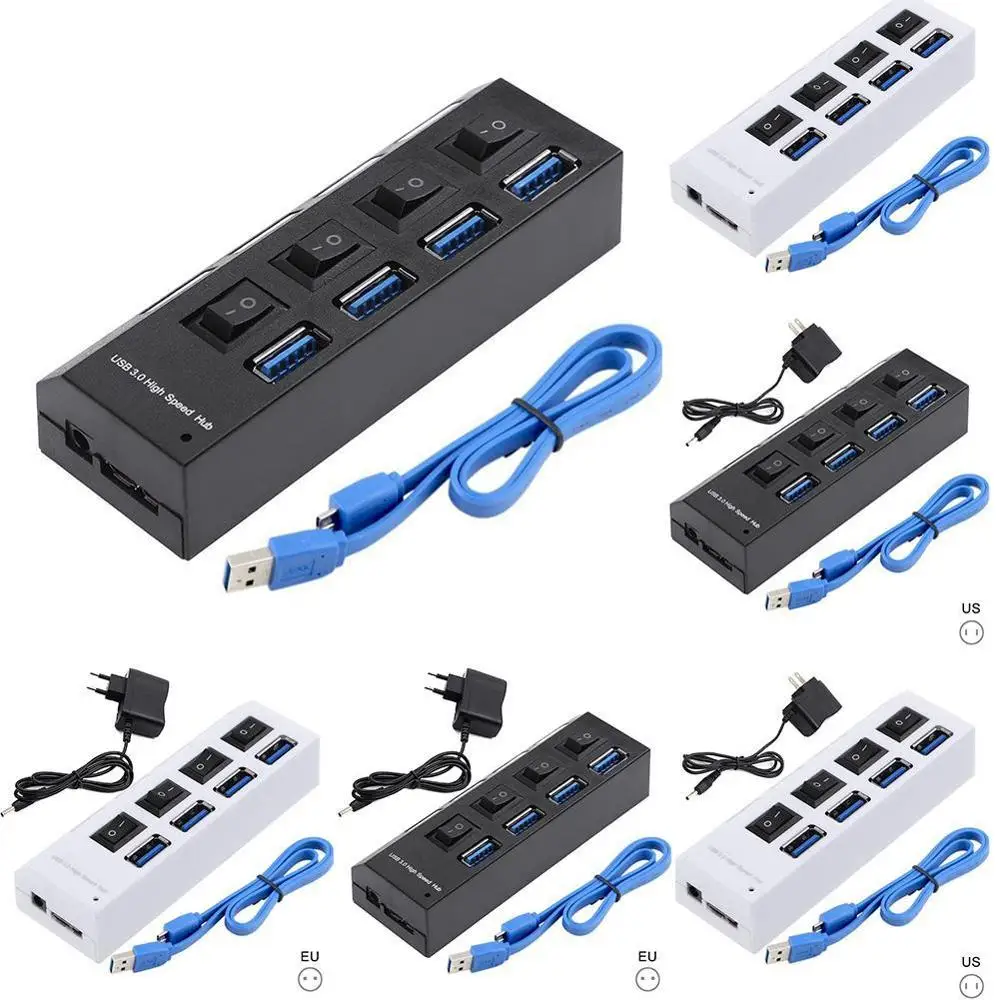 USB 3 0 концентратор usb хаб мульти сплиттер Hab 4/7 порт многоразового использования