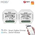 Мини-модуль переключателя света Moes ZigBee с управлением голосом и поддержкой Alexa и Google Home