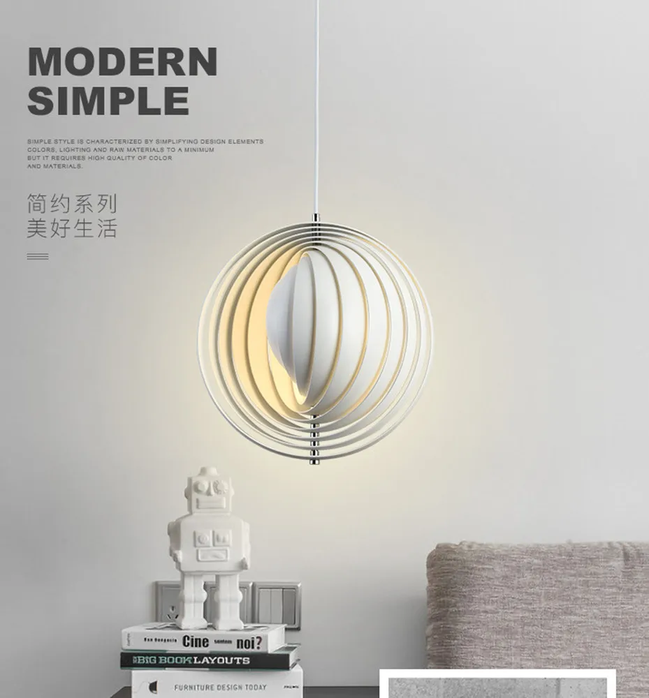 Домашний декор скандинавский светодиодный подвесной светильник для гостиной