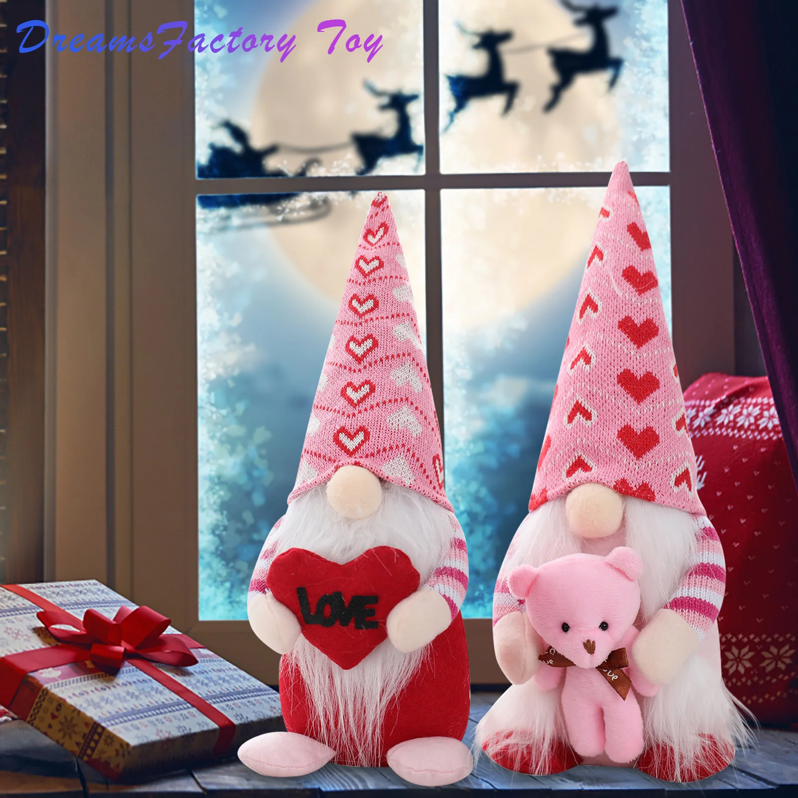 

Valentine's Day Dwarf Plush Doll Kawaii Toy Decorations Lovely Dolls Handmade Xmas Gifts Cute Faceless Doll Decorations Poupée