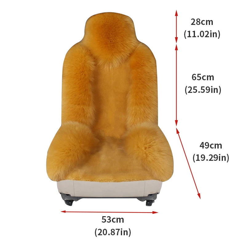 1 шт. чехол на переднее автомобильное сиденье шерстяная овчина зимняя