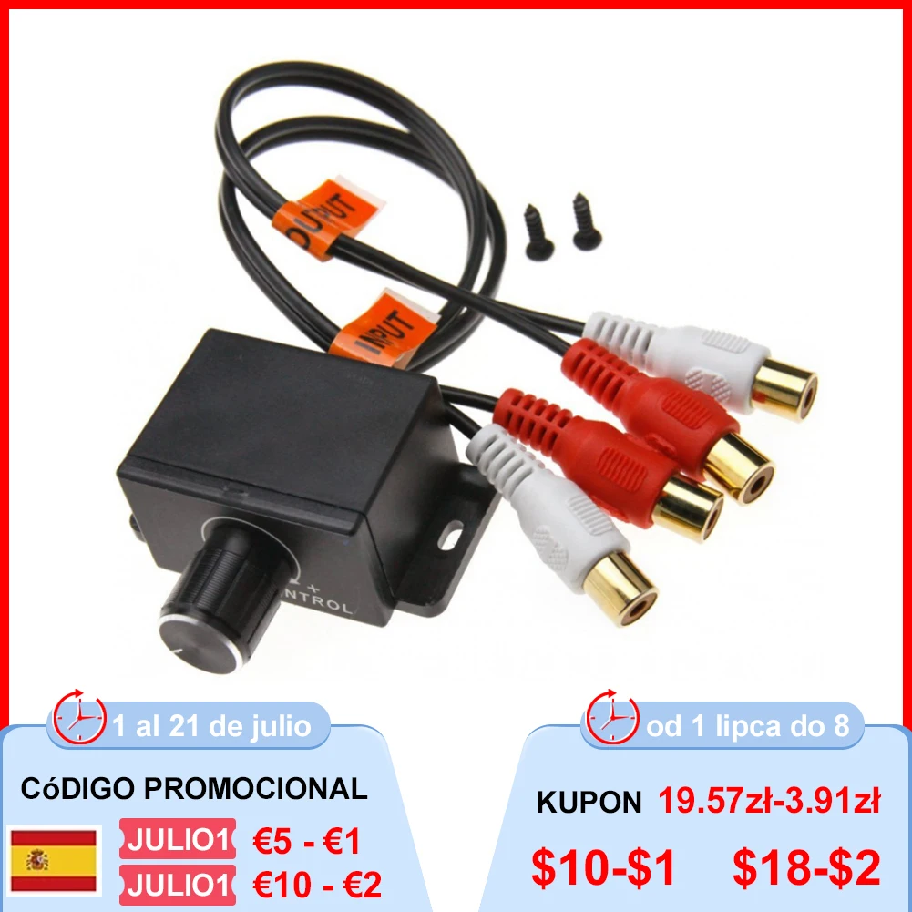 Горячая Распродажа автомобиль аудио усилитель басов RCA уровень дистанционного