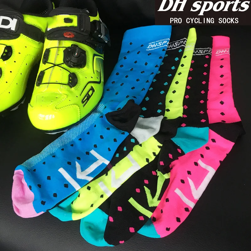 Женские спортивные носки Dh для горных велосипедов нейлоновые в полоску бега и