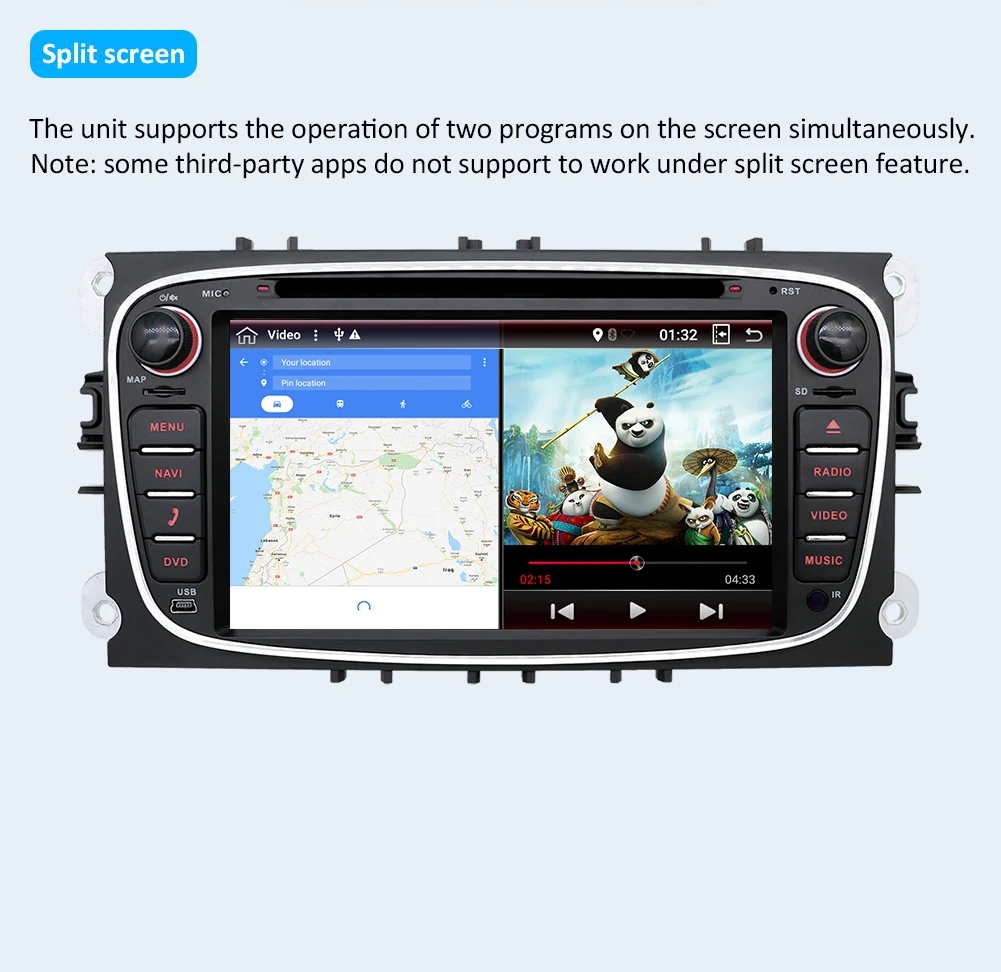 2 din Android 9,0 автомобильный DVD мультимедийный плеер gps Navi для Ford для Focus2 Mondeo Galaxy Wifi Аудио Радио Стерео головное устройство Canbus