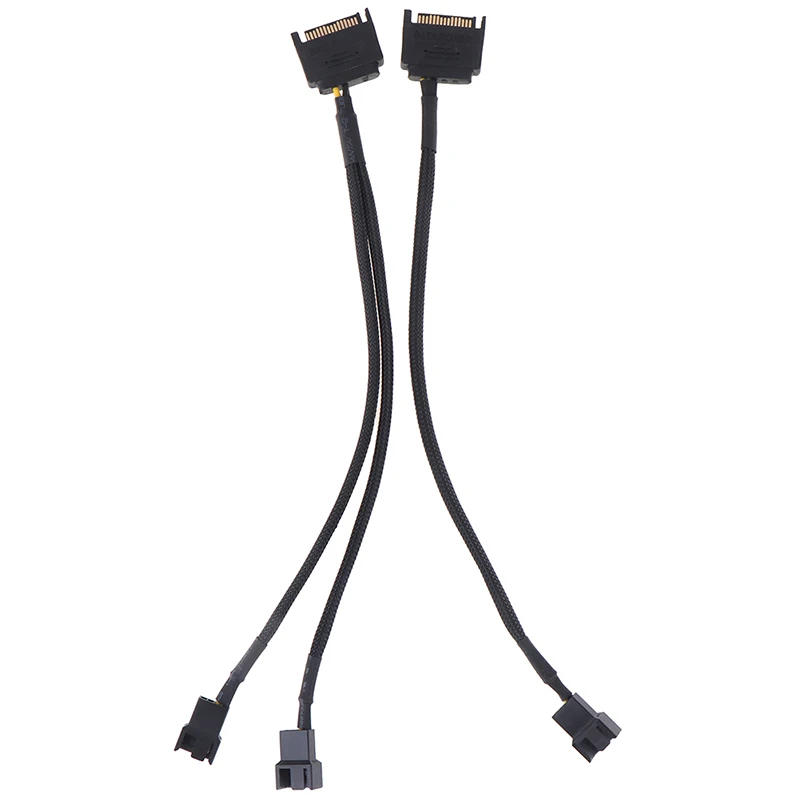 Высокое качество 1 шт. рукава SATA 15Pin до 3Pin 4Pin Вентилятор охлаждения адаптер