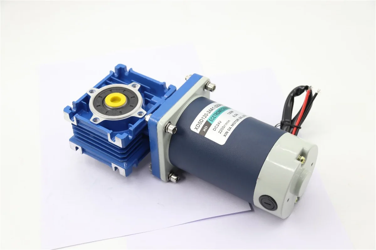 120W Worm Gear Motor 24v DC Reducer RV40 with self-locking function can be adjusted speed CW CCW | Обустройство дома