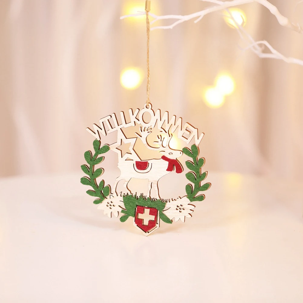 3 шт. деревянное Рождественское украшение Эльзы буквы кулон рождественские