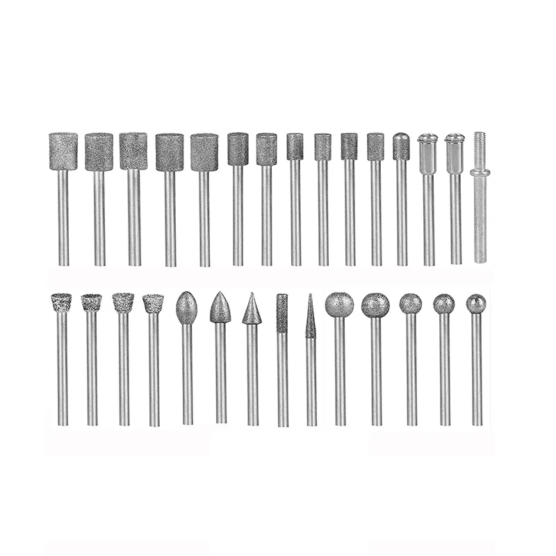 

43Pcs Stone Carving Set Polishing Rotary Tools Diamond Burr Accessories for Carving Engraving Stone