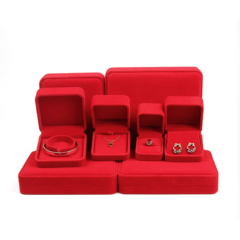 Подарочные коробки из фланели для ювелирных изделий колец браслетов и кулонов