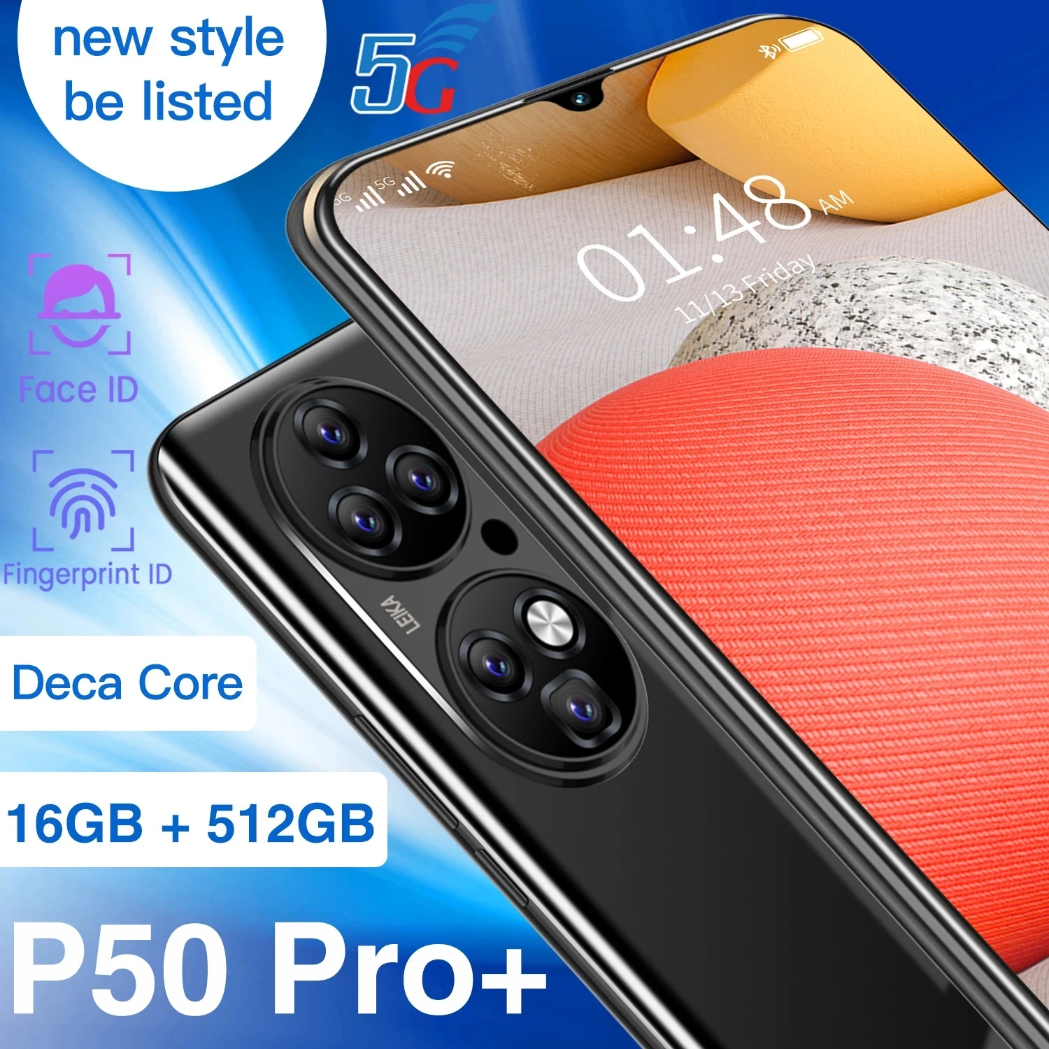 

New HAUWEI P50 PRO Smartphone 6.7inch 32MP+64MP HD Camera 16+512G 5600mAh Dual SIM Support 4G/5G Unlock Mobile phones Cellphone