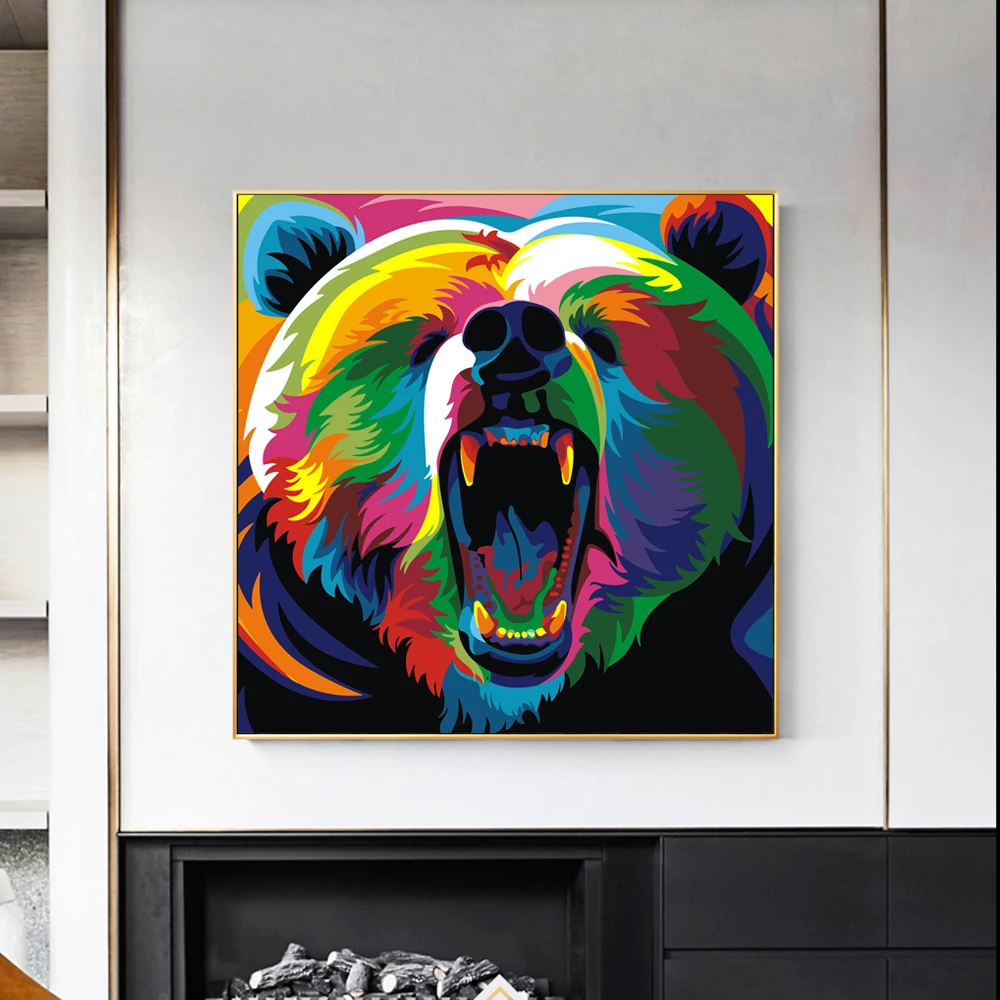 Акварельные картина с рисунком животных Мультяшные плакаты изображением собаки