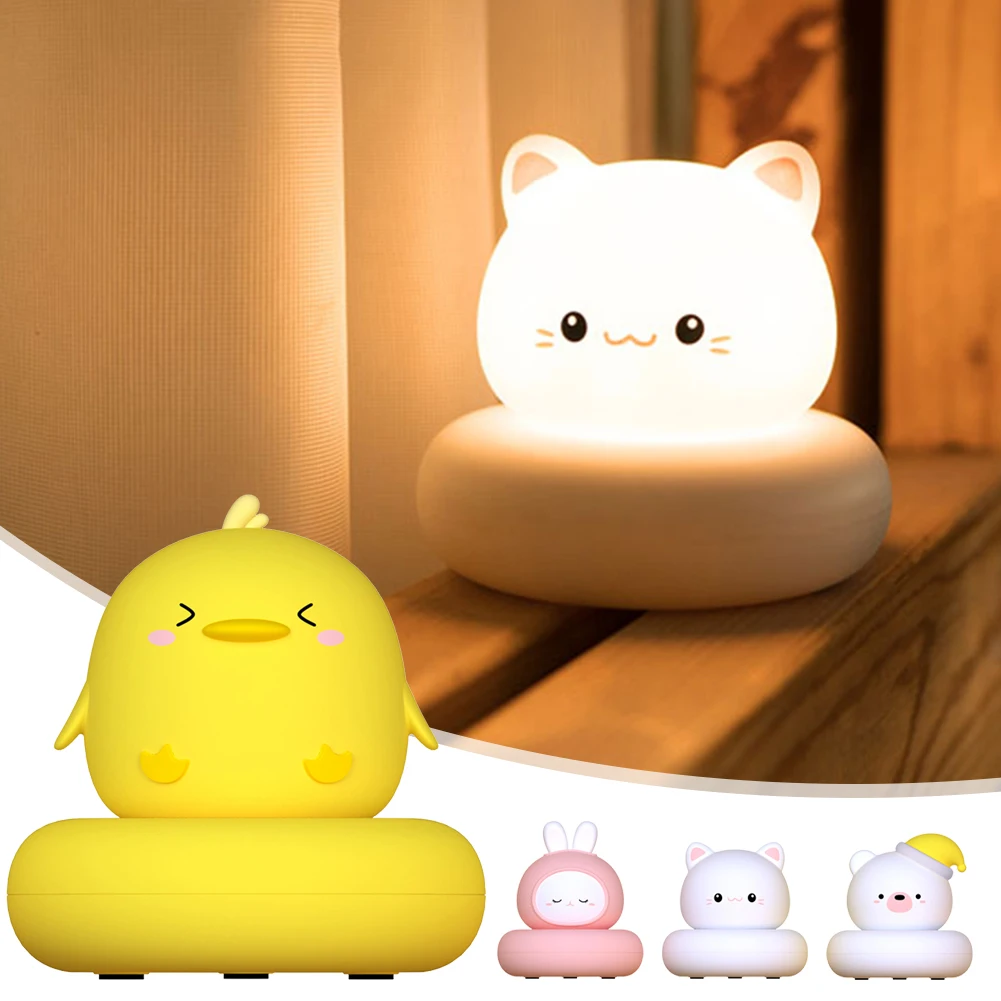 

Creative Cute Animal Shaped LED Night Light With Rechargeable Remote Control Child Bedroom Shaped USB Charging Home Night Lamp