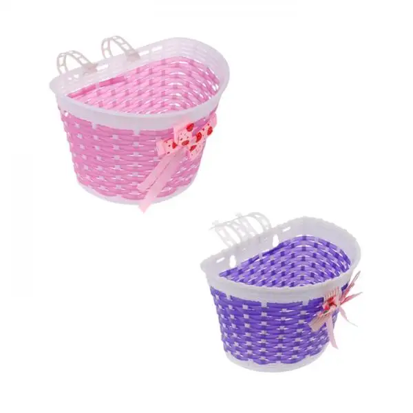 2 шт. детская велосипедная корзина с бантом съемная сумка для покупок девочек |