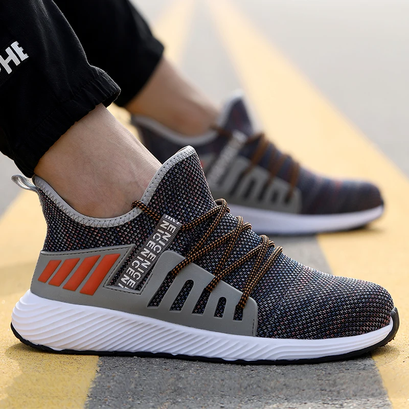 Safety Shoes Men Women Steel Toe Cap Sport Airflow Work Boots Puncture-Proof Sneakers Indestructible Construction Outdoor Adult