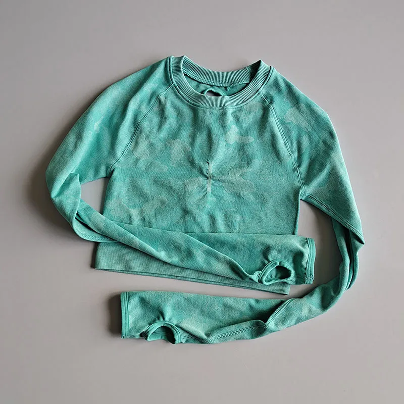 

Yoga Shirt Top Workout Gym Activewear Sport Running Shirts Sport Women Long Sleeve Crop Top Fitness Training Clothing Out Wear