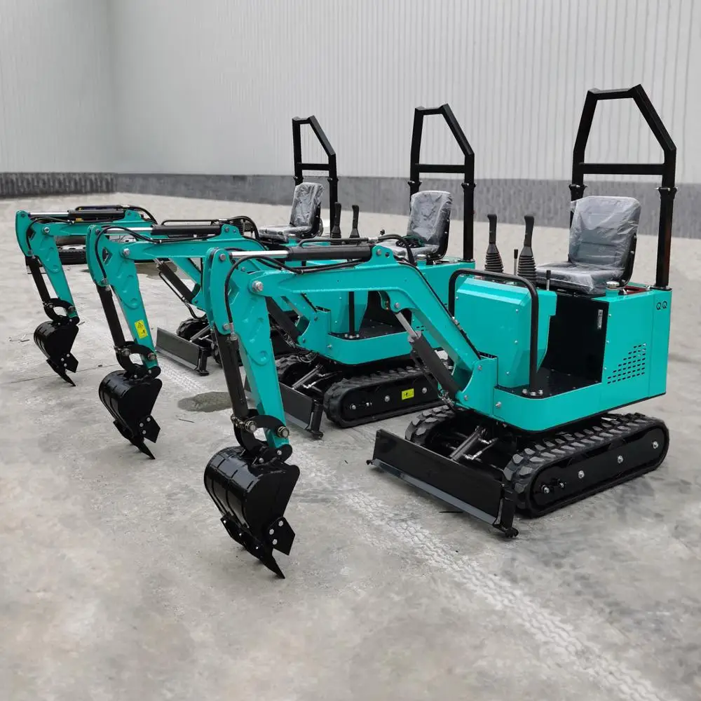 

CE Mini Excavator 1ton/1000kg Small Digger MiniBagger with anti-roll structure promotion for sale