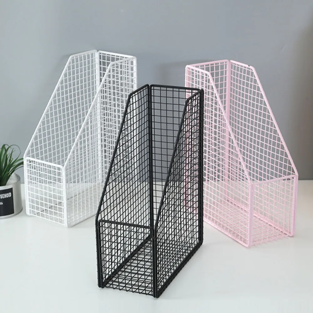 

1Pc Multipurpose Desktop Storage Rack File Storage Organizer Book Rack (Black)