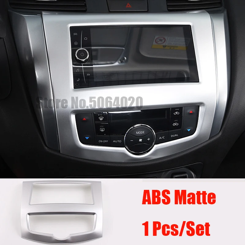 

ABS Matte Car navigation panel Cover Trim Car Sticker Car Styling For Nissan Navara NP300 2017 2018 2019 accessories 1pcs