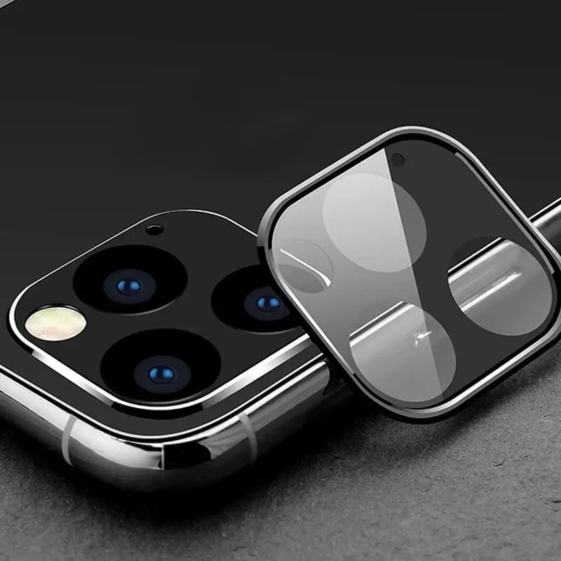 Защитное металлическое кольцо для объектива камеры + закаленное стекло iPhone 11 Pro XS