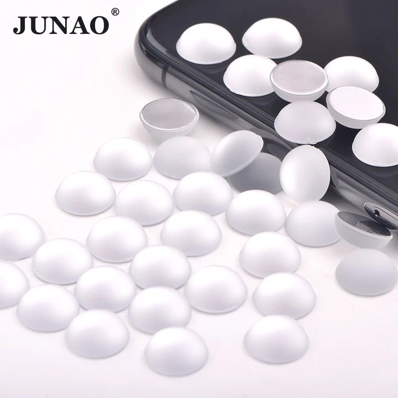 JUNAO 10 мм фотоаппликация украшение с плоской задней стороной стразы круглые