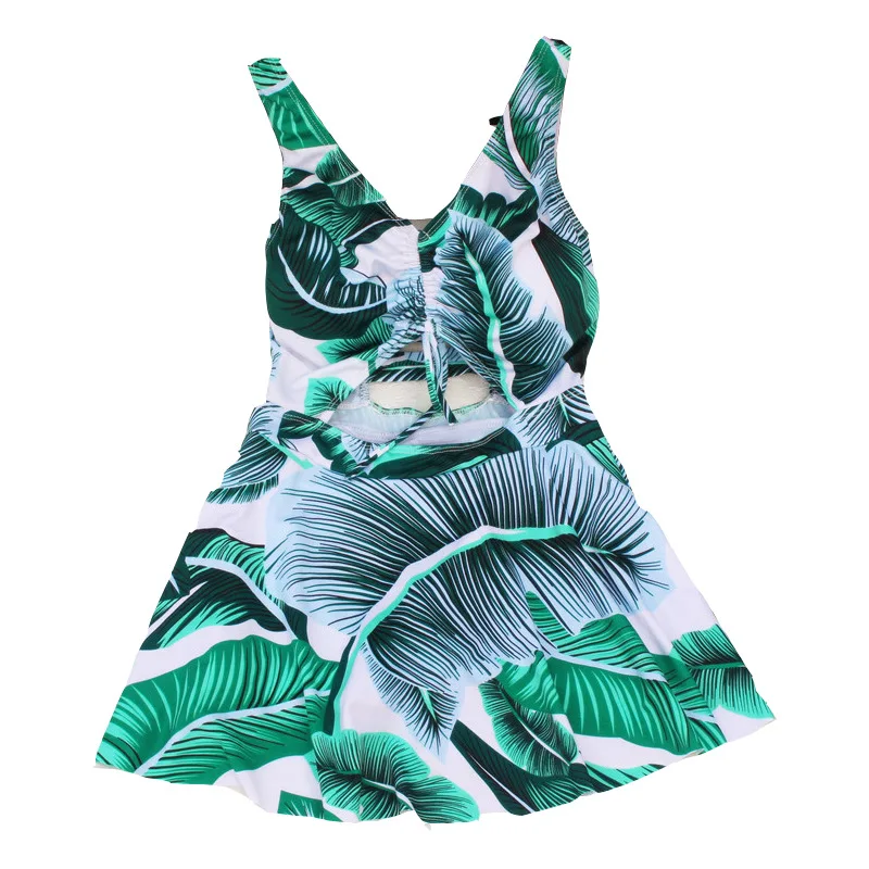 

Swimwear Sexy Beachwear Biquini Sweet Casual Off Shoulder Lace Up Padded Push-up One Piece Bikini Short Sleeve Bathing Suits