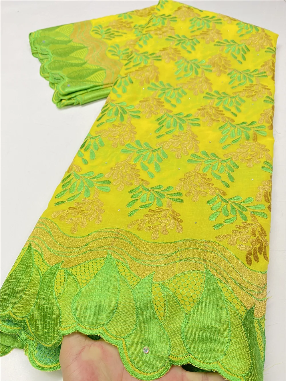 

NIAI African Nigerian Dry Lace Fabric Swiss Voile Lace In Switzerland Dubai 100% Pure Cotton Lace For Sewing Dress XY3304B-3