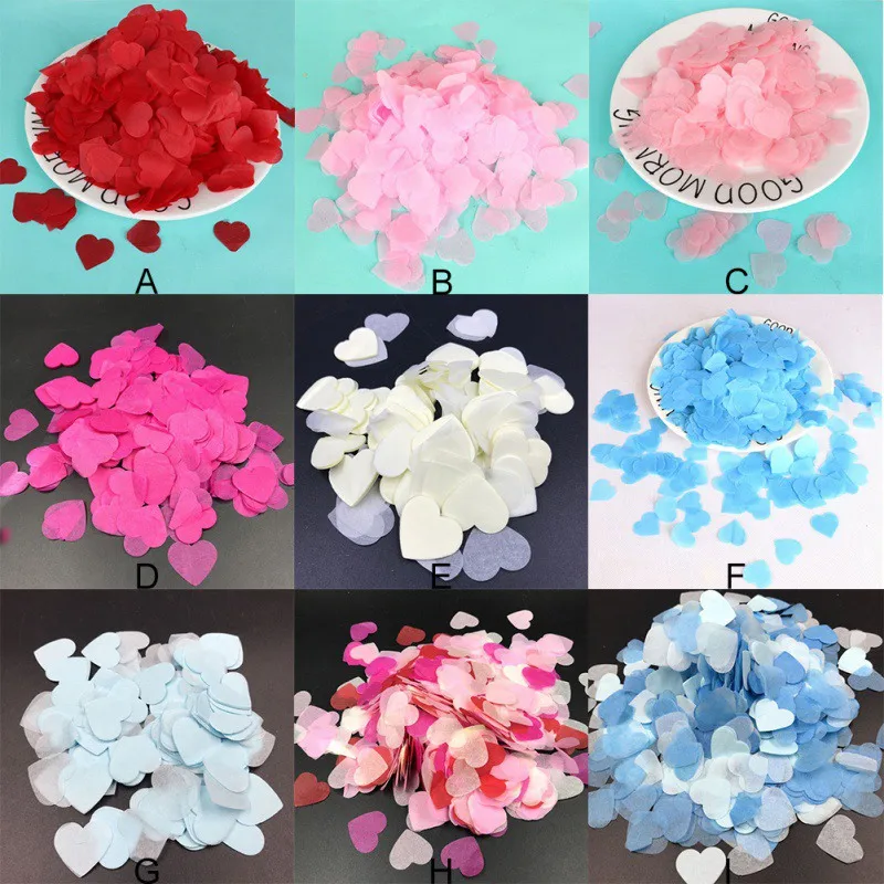 Сердце Конфетти биоразлагаемые Изысканная бумага красочные конфетти для Дня