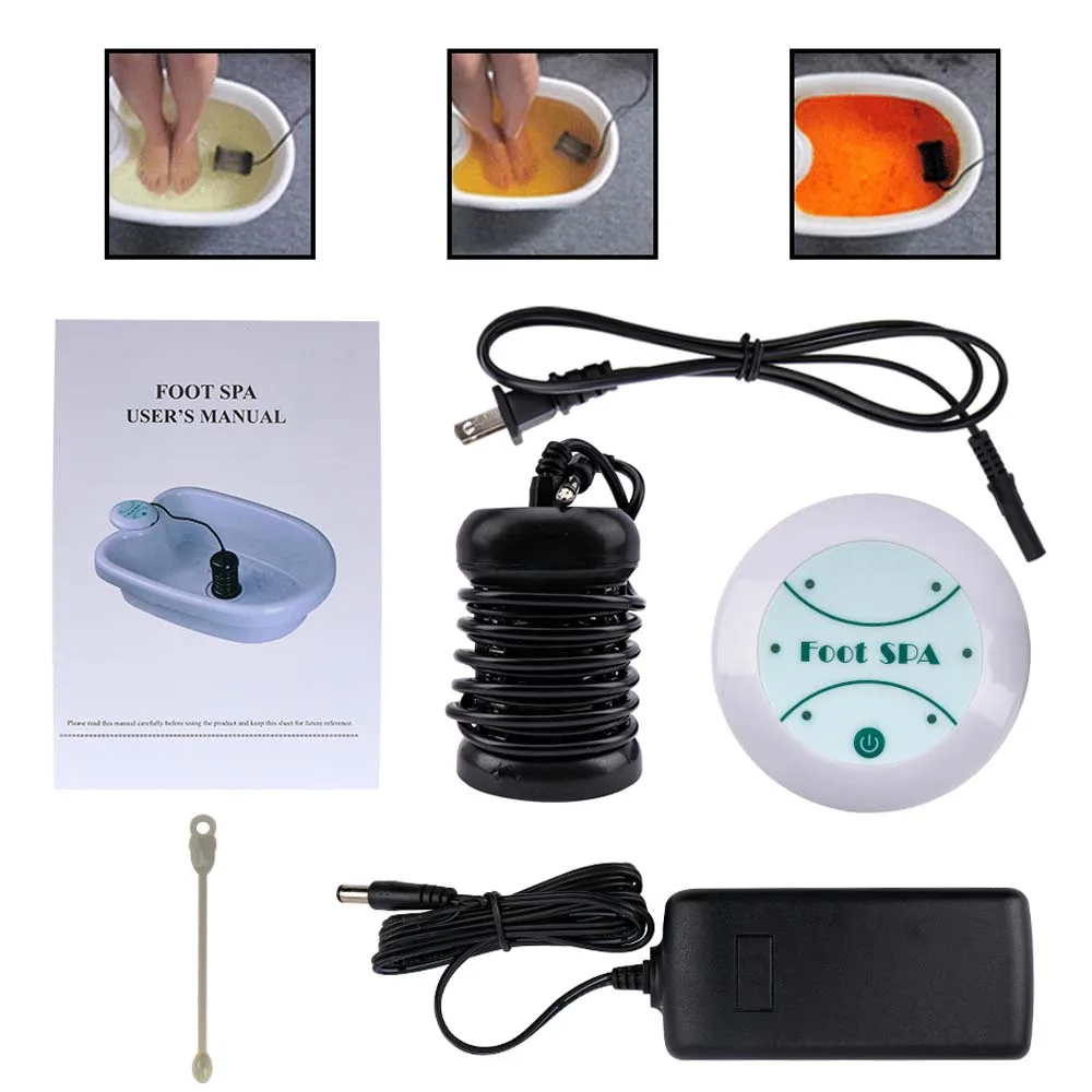 

Ionic Detox Machine Foot Bath Arrays Round Stainless Steel Array Aqua Ion Spa Foot Massage Pain Relief Cleanse Health Care Relax
