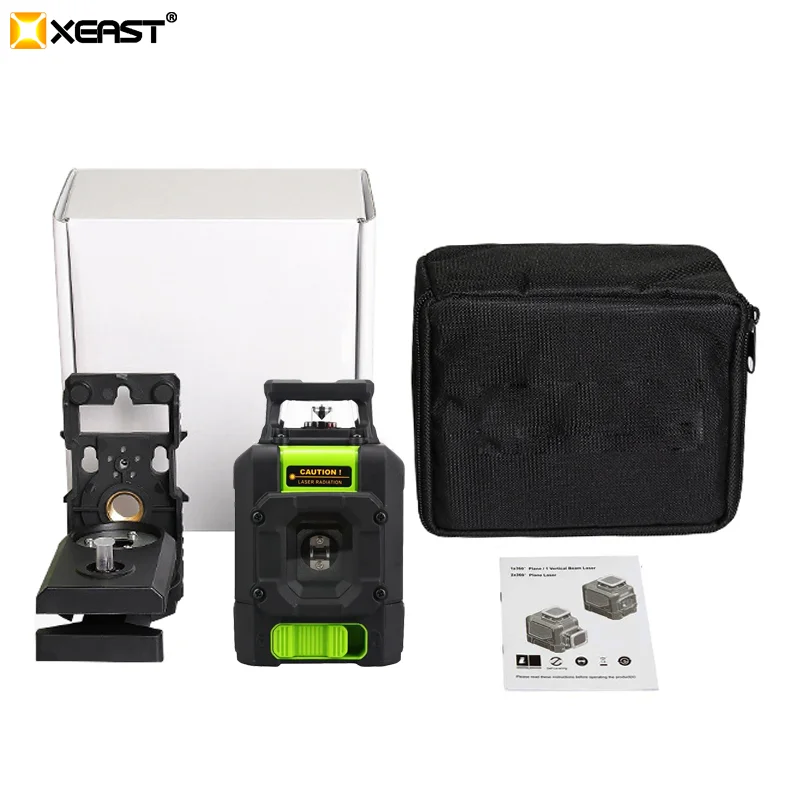 Зеленые лазерные 3D уровни XEAST XE 901 самонивелирующиеся Горизонтальные и