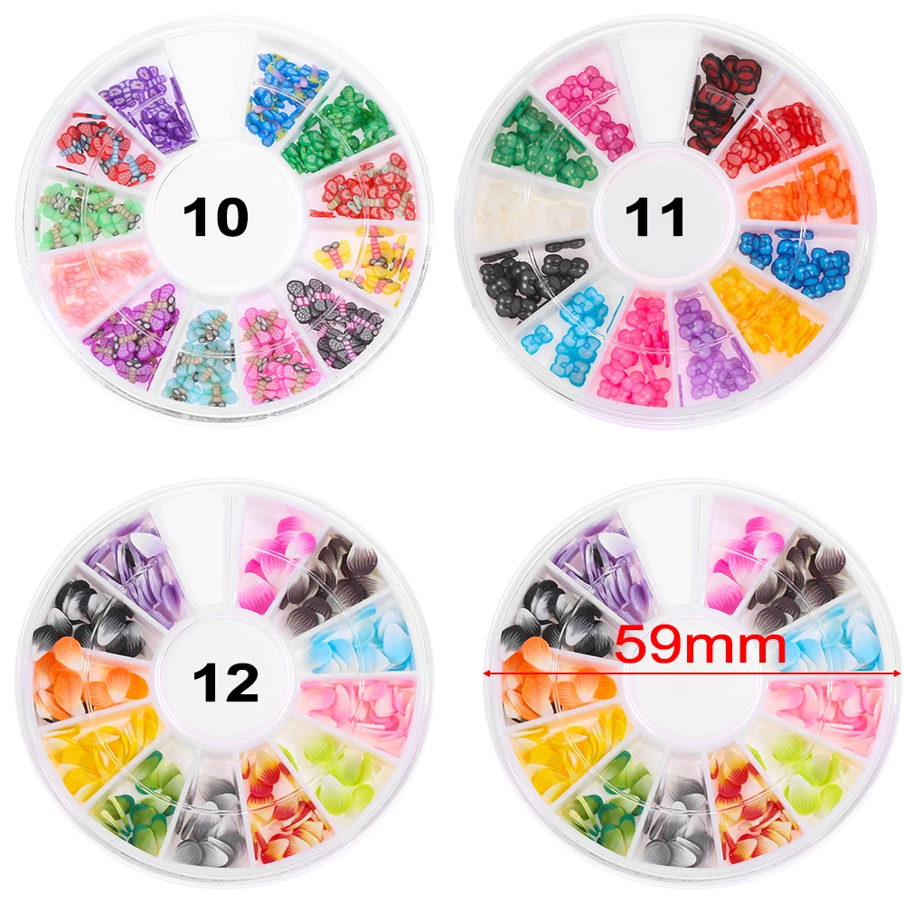 1 колесо 3D Полимерная глина фруктовый патч для ногтей фруктовые Ломтики