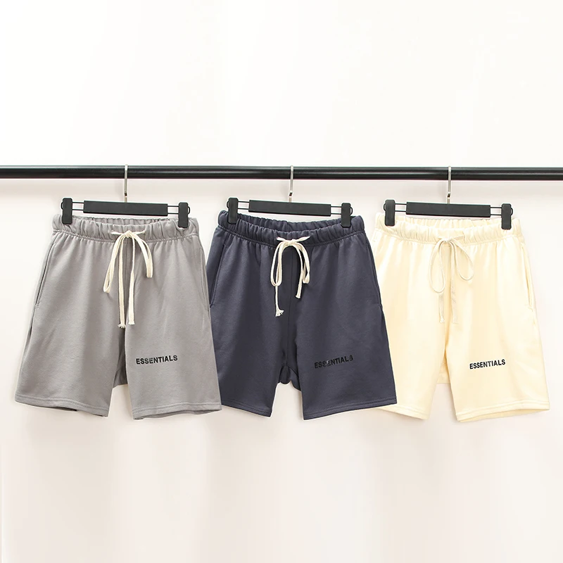 

Sport Running Essentials Shorts 1:1 Cotton Summer Hip-hop Shorts Men/Women Reflective Fashion Trendy Brand Clothing Pants Male