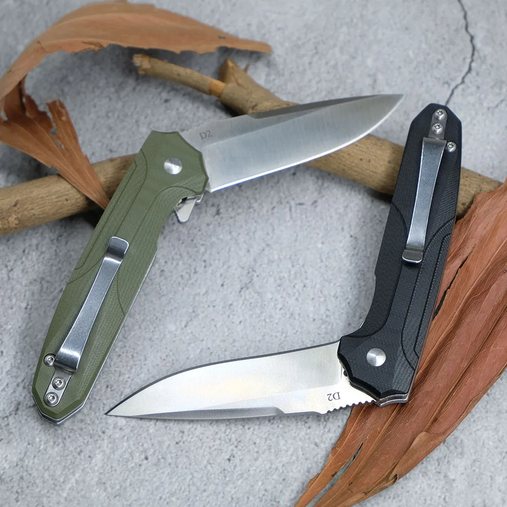 

FREETIGER FT905 Folding Knife D2 Blade G10 Handle Ball Bearing Outdoor Camping Hunting Utility EDC Pocket Knife