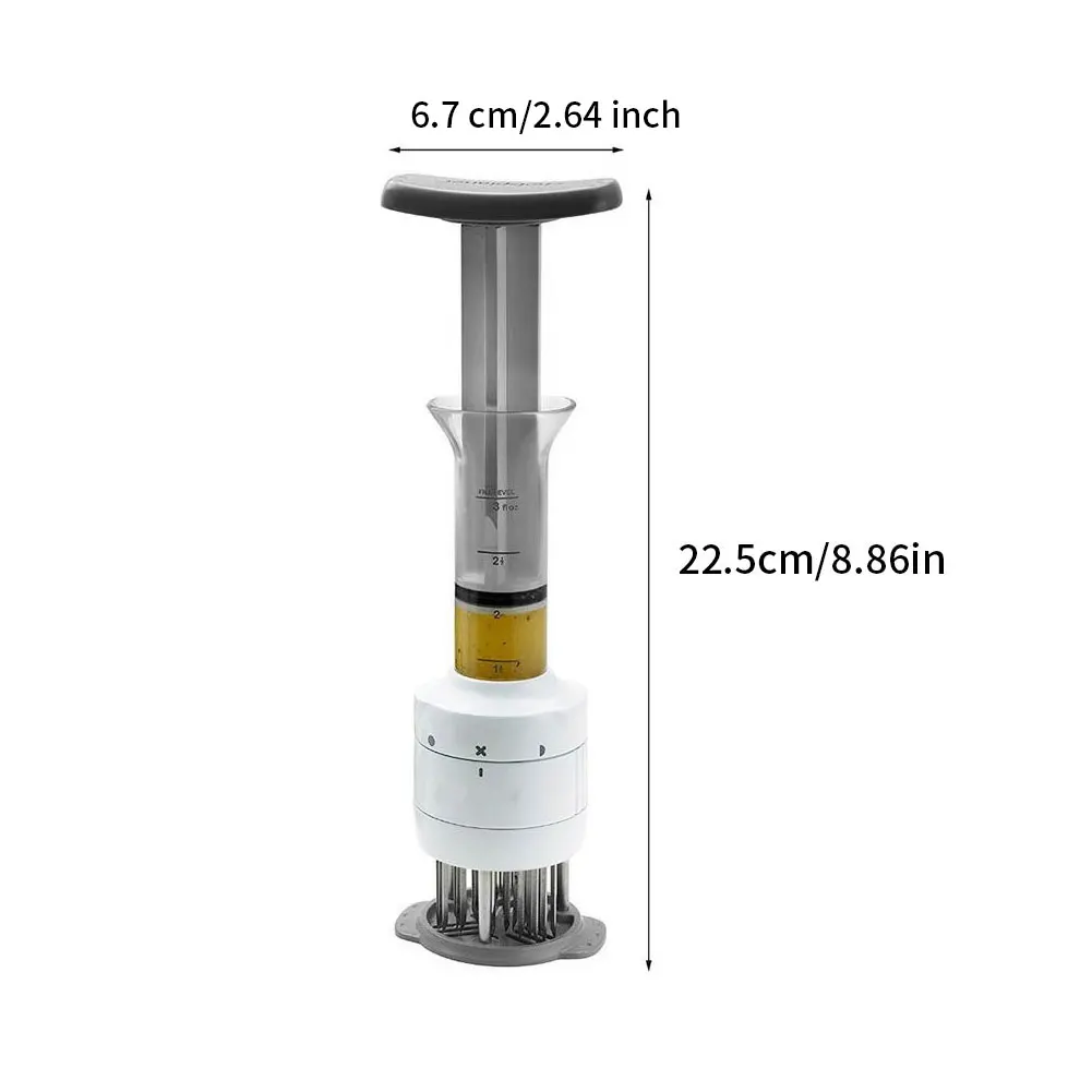 

2 In 1 Meat Tenderizer & Marinade Injector Syringe Seasoning Syringe Sauce Tool For Barbecue Beef Gadgets Kitchen Cooking Tool