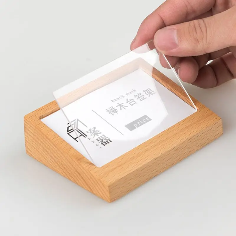 7 5x10 см витрина для визитных карточек акриловая панель деревянный стол меню знак