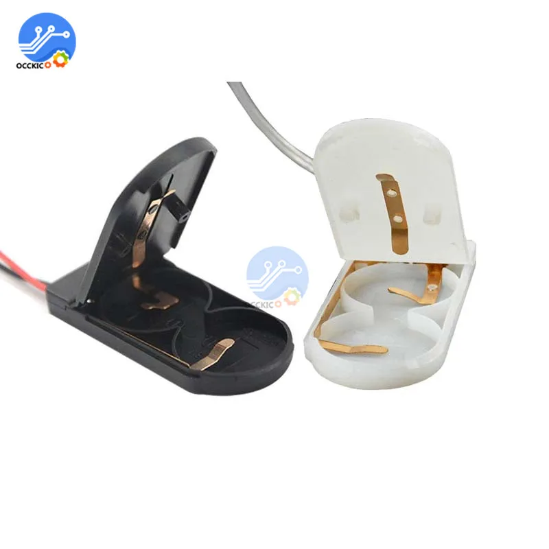 Черный/белый держатель для батарей CR2032 с кнопкой включения/выключения| |