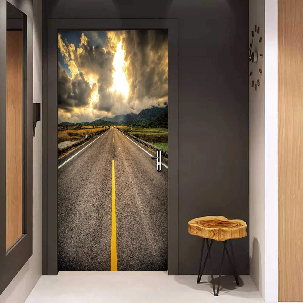 Наклейка на дверь и холодильник наклейка для спальни кабинета коридора