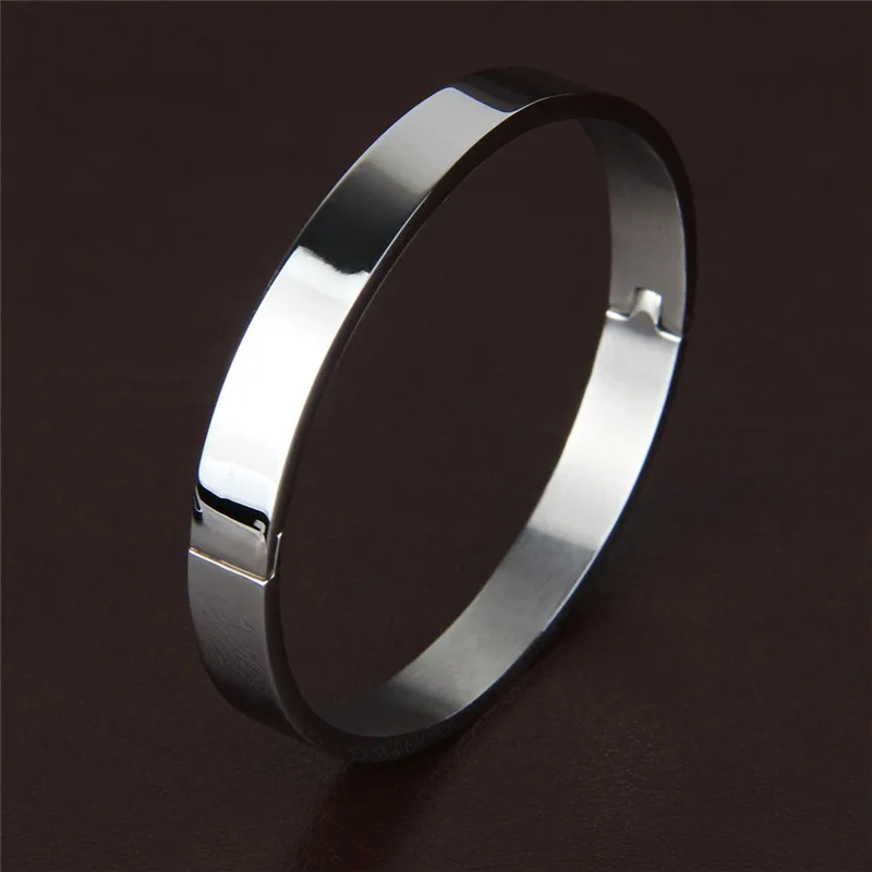 Sangsy 6mm/8mm Width Women/Men Bracelets &amp Bangle Open Cuff Design Stainless Steel 4 Colors for Womens Couple Bracelet | Украшения и